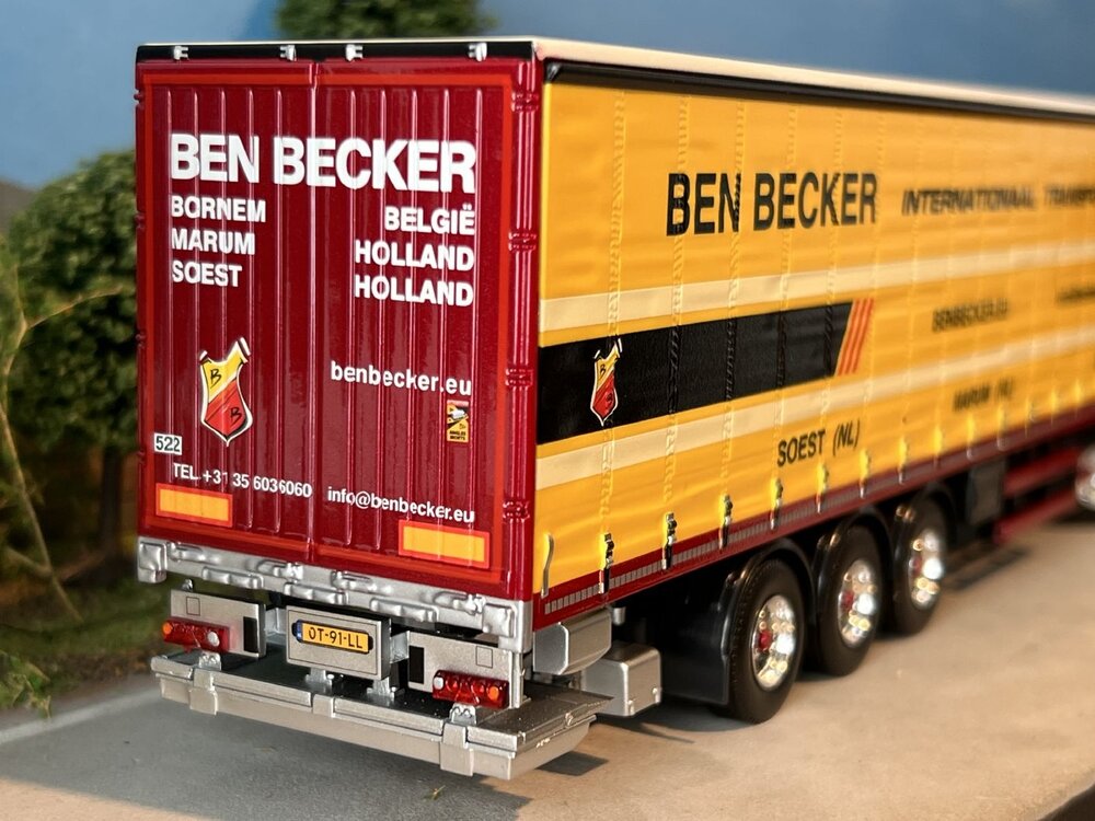 Tekno Tekno Scania 143M Streamline with box trailer BEN BECKER