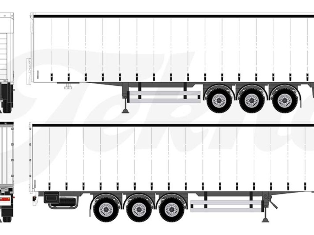 Tekno 3-axle curtainside trailer TEKNO BASIS