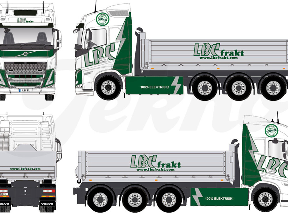 Tekno Volvo FH05 Globetrotter rigid truck with hooklift container LBC FRAKT