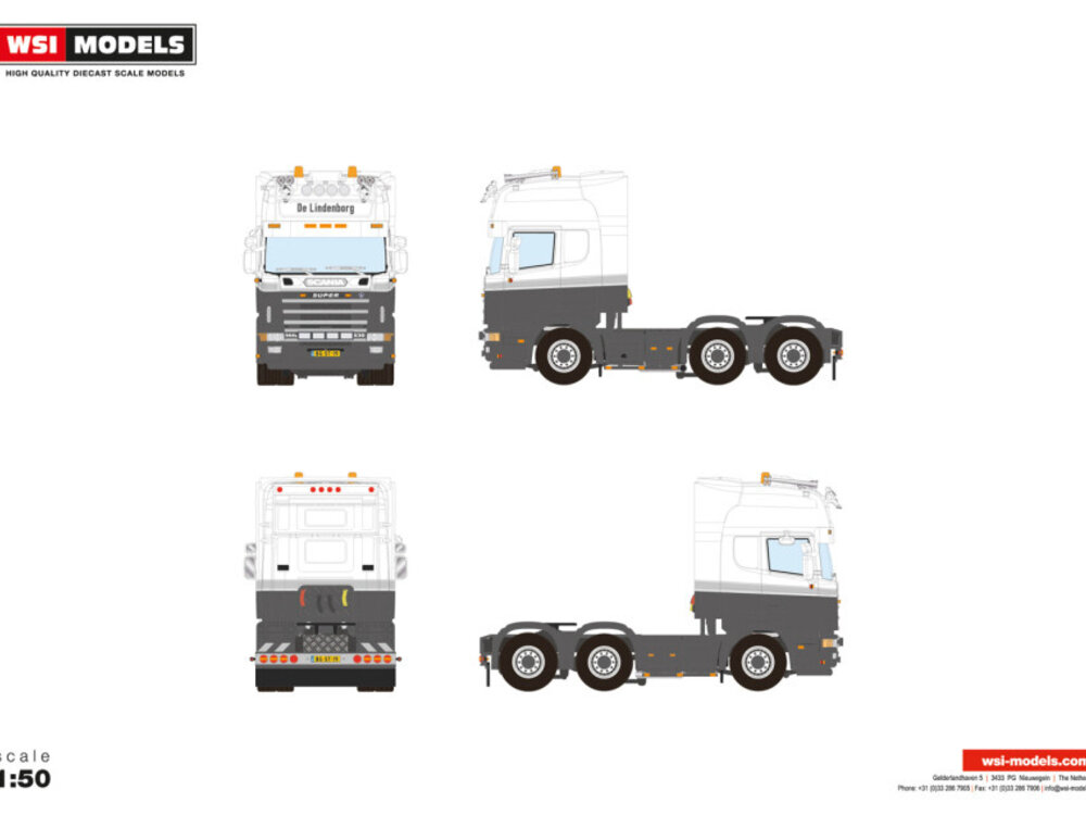 WSI WSI Scania 4-serie Topline 6x2 DE LINDENBORG