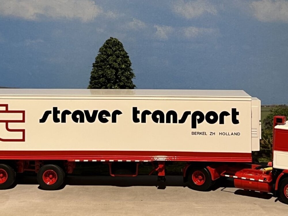 WSI Volvo F12 4x2 with 3-axle classic reefer trailer STRAVER 