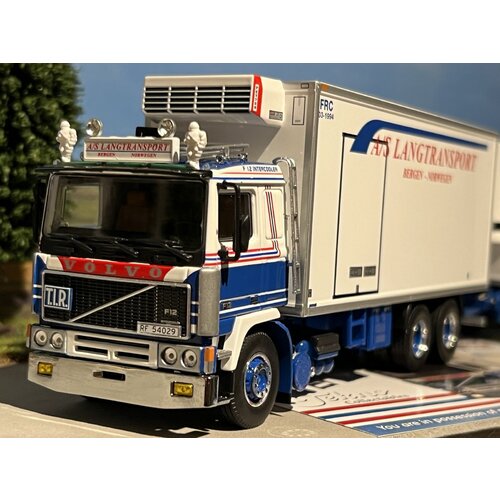 Tekno Volvo F12 rigid truck with 3-axle trailer Lang Transport Tekno Volvo F12 rigid truck with 3-axle trailer Lang Transport