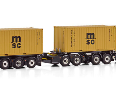 WSI WSI Scania S 8x2 2connect combi trailer 2+3 axle + dolly + 3x20ft. container MICHEL KRAMER