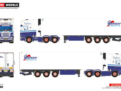 WSI WSI Scania 4-serie Topline 6x2 met 3-as koeloplegger G. PERSOON