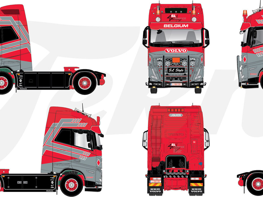 Tekno Tekno SET van 2 x  Volvo FH05 Globetrotter XL 4x2 SL LOGISTICS