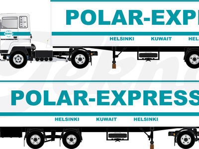 Tekno Tekno Ford Transcontinental met 2-assige oplegger POLAR EXPRESS