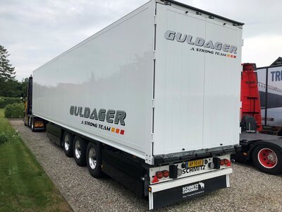 Tekno Tekno Volvo FH04 Globetrotter XL 6x2 with 3 axle box trailer  GULDAGER "DOLPHIN 2"