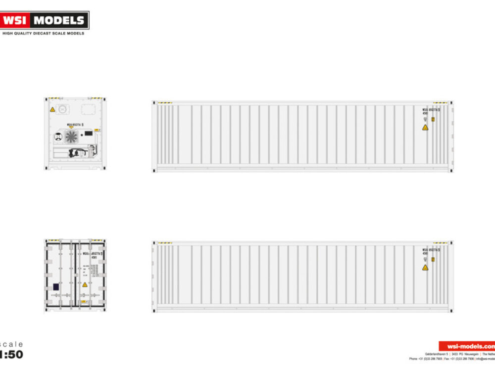 WSI WSI Reefer container 40ft White Line