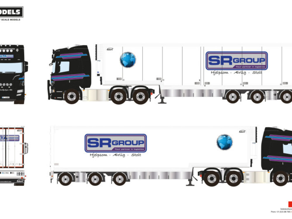 WSI WSI Scania R Highline 6x2 met 3-as semi box trailer ALTA LOGISTICS / SR LOGISTICS
