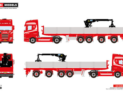 WSI WSI Scania R Highline 4x2 met 4-as stenenoplegger TRANSPORTBEDRIJF H.J. SMITS