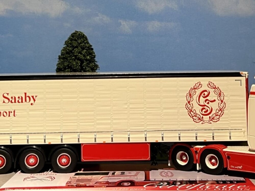 Tekno Tekno Scania Next Gen S-serie 6x2 met schuifzeilentrailer CHRISTIAN SAABY