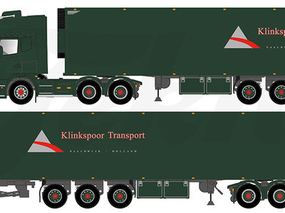 Tekno Tekno Scania 164-480 Topline 6x2 with 3-axle reefer trailer ARNO KLINKSPOOR