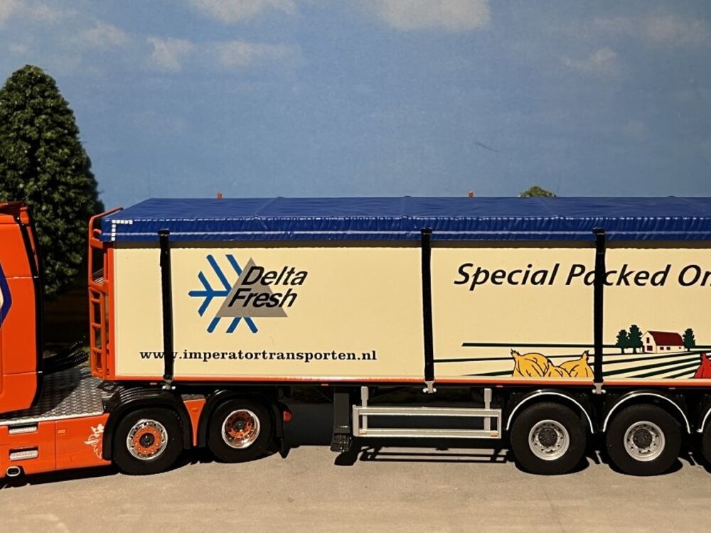 WSI WSI Scania R Highline 6x2 met 3-as kolibri potato trailer DELTA FRESH BV
