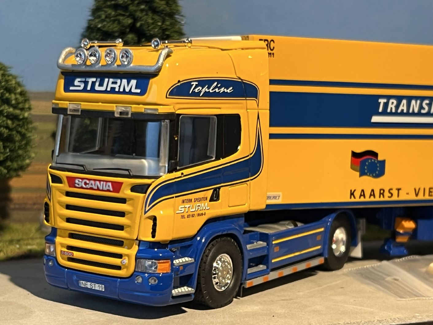 TEKNO 86345 Sneepels Scania R-Series Highline 6x2 Containerauflieger+40ft Kühl 8
