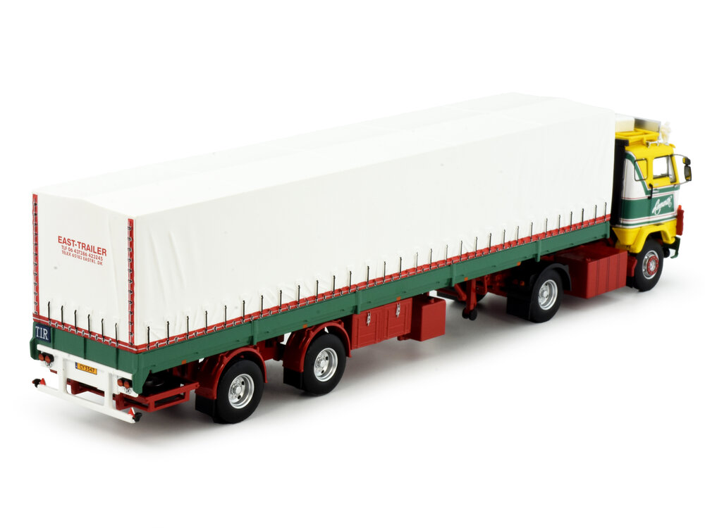 Tekno Tekno Volvo F89 met klassieke zwanenhals huiftrailer Vebe Trans - Lennarth