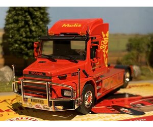 Camion Tekno SCANIA Torpedo Rouge - Transporteur MELIS - 1/50 - Réf TEK82810 - Neuf