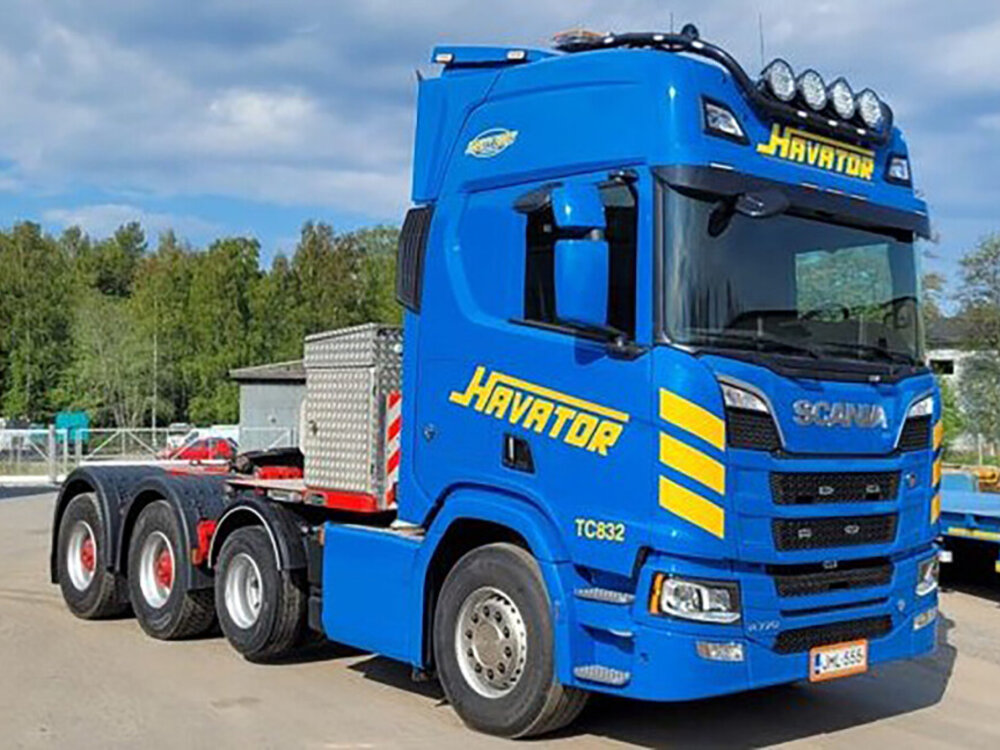 WSI WSI Scania R Highline 8x4 + 4-axle lowloader HAVATOR