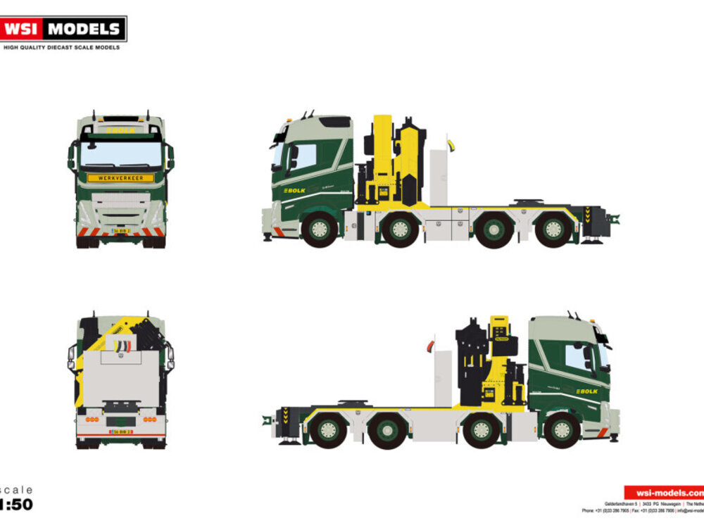 WSI WSI Volvo FH5 Globetrotter 8x2  With palfinger + jib BOLK