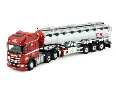 Tekno Tekno Scania Next Gen R500 Highline met zwanenhals tank oplegger DANTRA