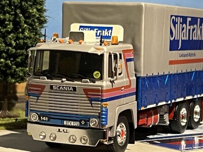 Tekno Tekno Scania 141 rigid truck with swedish trailer 24mtr. PE Lundgrens Åkeri Insjön