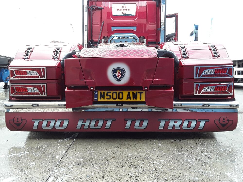 WSI WSI Scania S770 6x2 met 3-as koeloplegger AW TRANSPORT JEDBURGH SCOTLAND