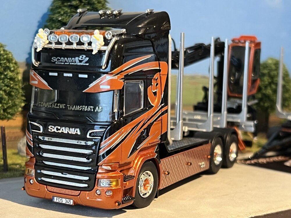 Tekno Tekno Scania R730 topline Swedish wood combination TIMMERLINE