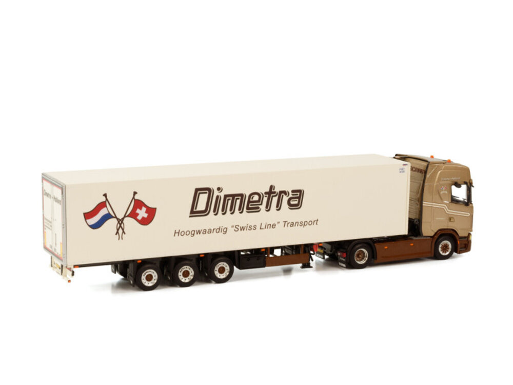 WSI WSI Scania S Highline 4x2 + 3-axle reefer trailer DIMETRA