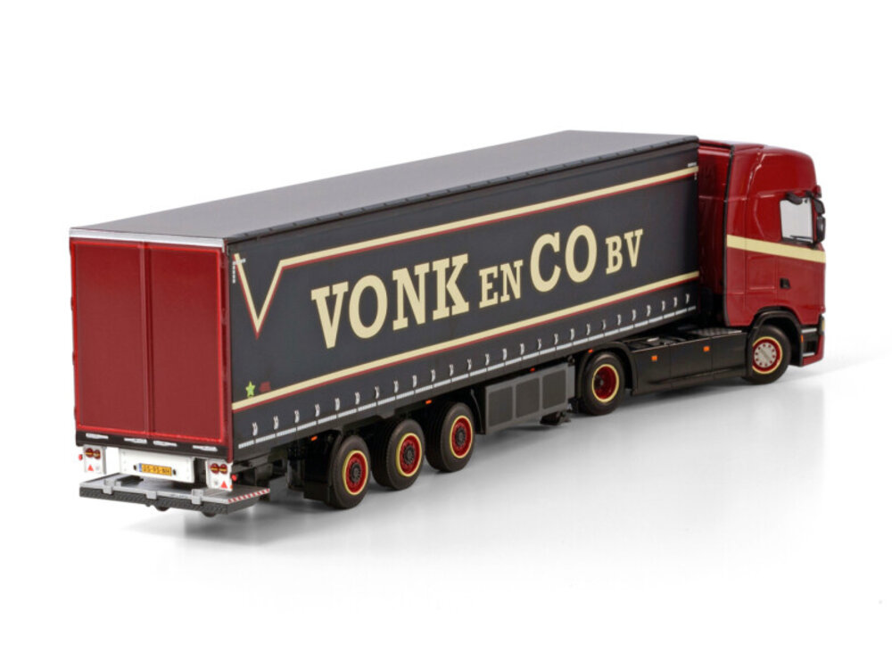 WSI  WSI Scania S Highline 4x2 with 3-axle Curtainside trailer VONK & CO
