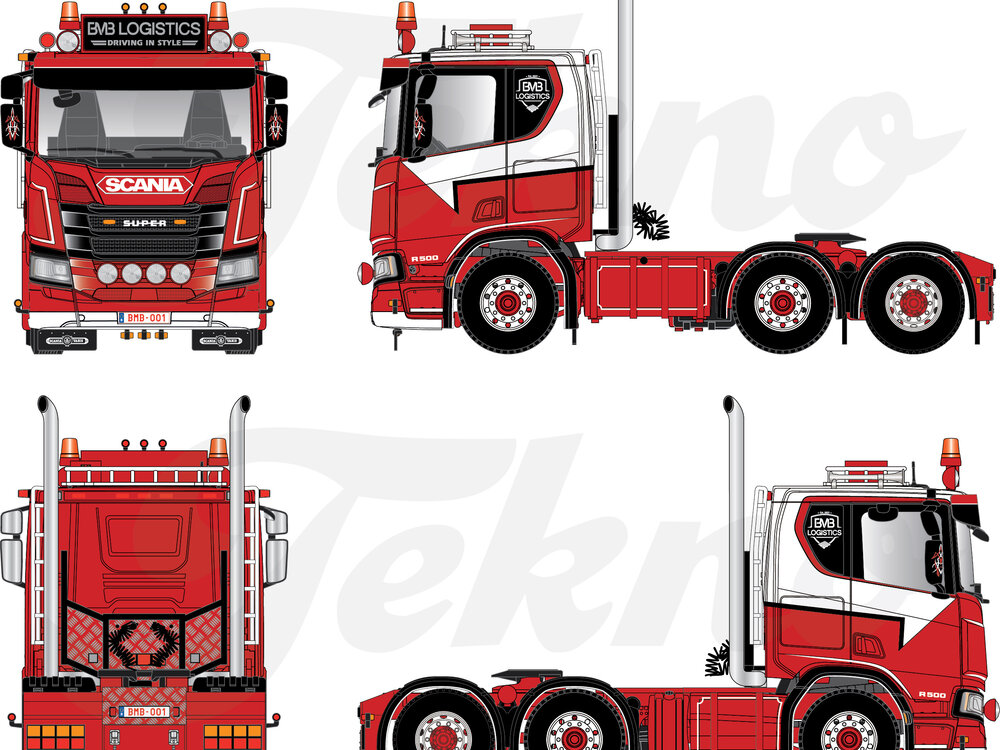 Tekno Tekno Scania Next Gen R500 6x2 BMB LOGISTICS