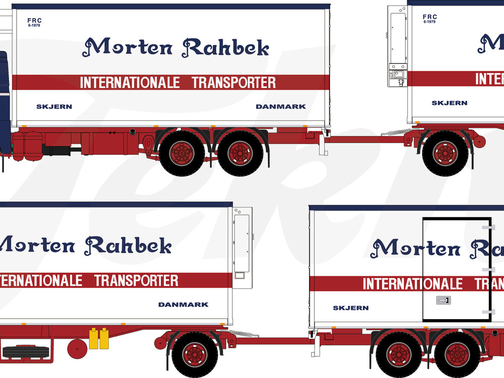 Tekno Tekno Scania 141 riged truck with classic trailer MORTEN RAHBEK