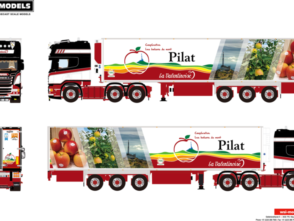 WSI WSI Scania Streamline Topline 6x2 with 3-assige reefertrailer LA VALENTINOISE