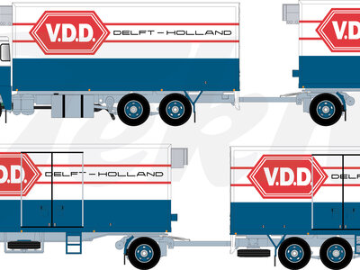 Tekno Tekno Scania 140 rigid truck with 2-axle trailer DIJCO