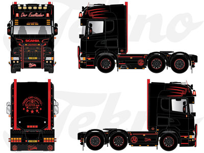 Tekno Tekno Scania R Streamline Topline 6x2 SCHULZE - DER EMSLANDER