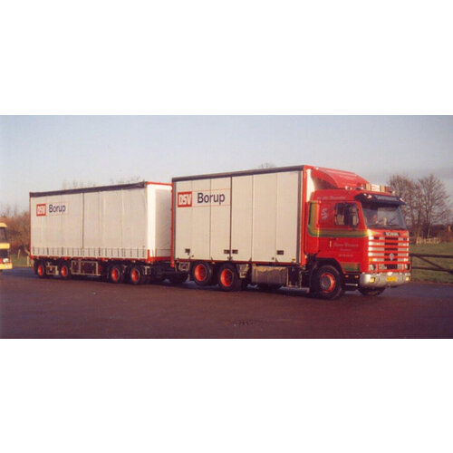 WSI WSI Scania 143M streamline rigid truck with drawbar turntable trailer - 7 axle STEEN HANSEN