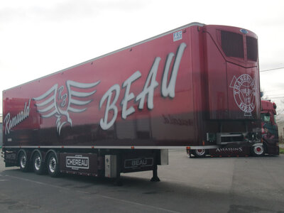 WSI WSI 3-assige Reefer trailer TRANSPORT BEAU (CHEREAU)