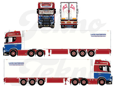 Tekno Tekno Scania Next Gen S-serie Highline with 3-axle reefer trailer  LASSE MATHIESEN