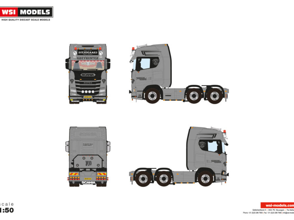 WSI WSI Scania S Highline 6x2 twin steer SVENDGAARD