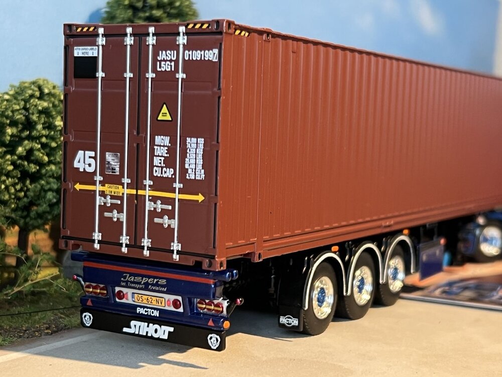 WSI WSI Scania R Highline 6x2 + 3-axle container trailer + 40ft. container JASPERS