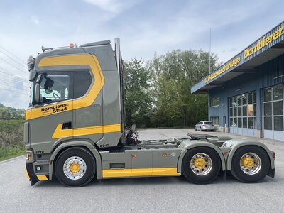 Tekno Tekno Scania Next Gen S770 6x4 with 4-axle low loader DORN BIERER