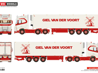 WSI WSI Volvo FH4 Globetrotter 6x2 with 3-axle reefer trailer GIEL VAN DER VOORT