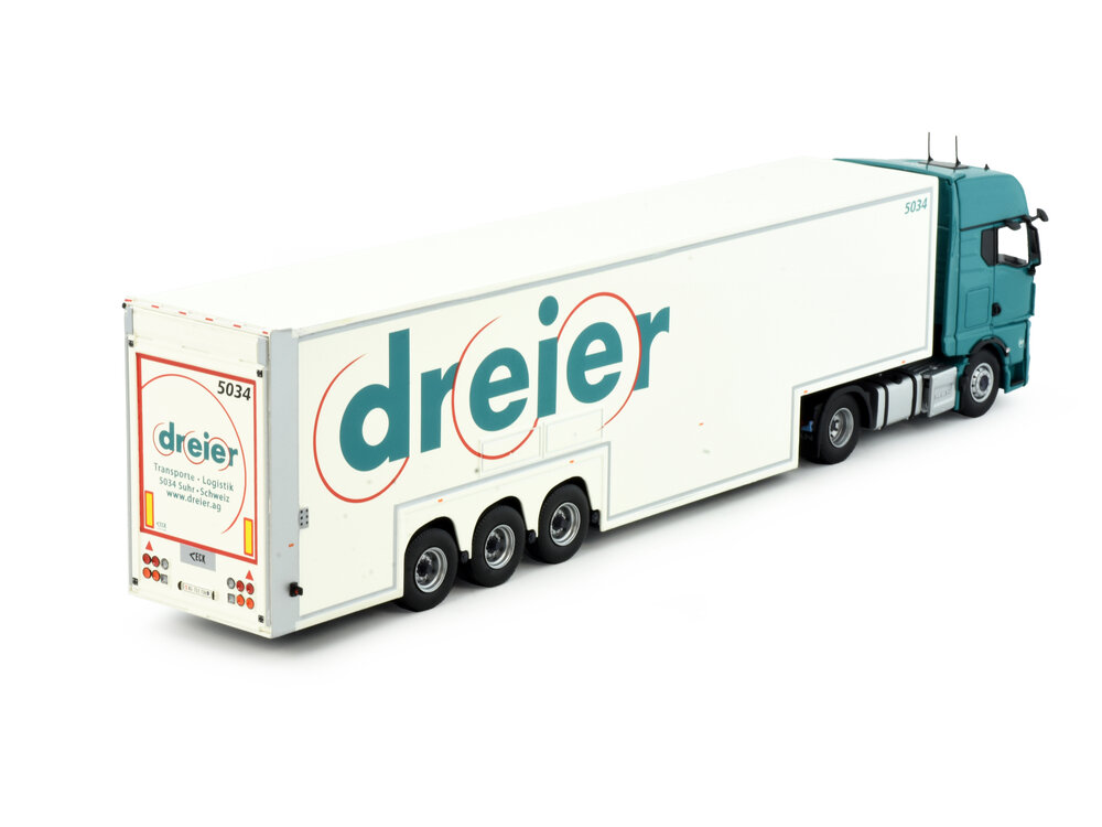 Tekno Tekno MAN TGX GX 4x2 met Jumbo dubbeldek trailer DREIER