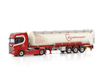 WSI  WSI Scania S highline 4x2  met 3-assige tipper bulk trailer BD BULKTRANSPORT