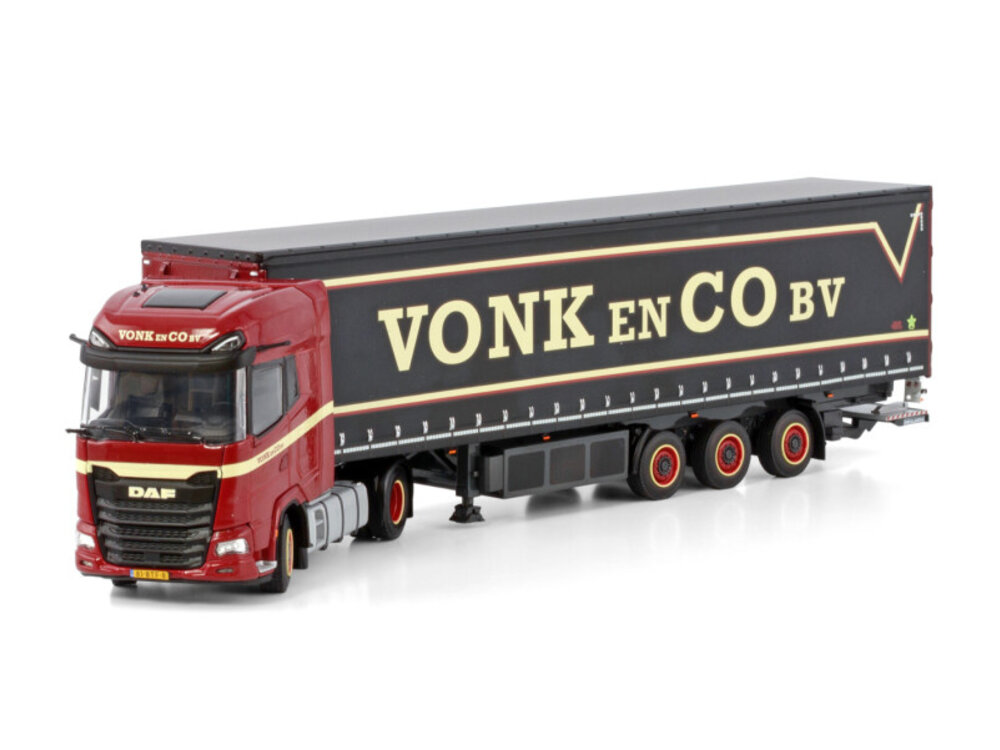 WSI WSI DAF XG 4x2 with 3-axle curtainside trailer  VONK & CO