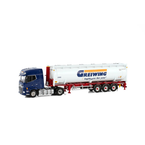 WSI WSI DAF XG+ 4x2 + 3 axle bulk container trailer GREIWING