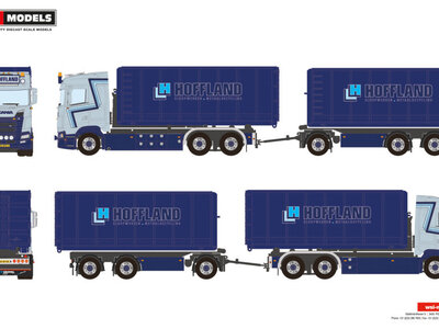 WSI WSI Scania S Normal 6x2 Rigred truck met hooklift systeem + 3-assige Drawbar met hooklift systeem + 2x 40m3 container HOFFLAND BV