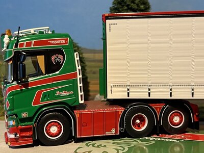 Tekno Tekno Scania Next Gen 6x2 with 3-axle curtainside trailer JAN MUES