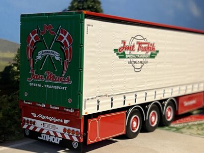 Tekno Tekno Scania Next Gen 6x2 met 3-as schuifzeilentrailer JAN MUES