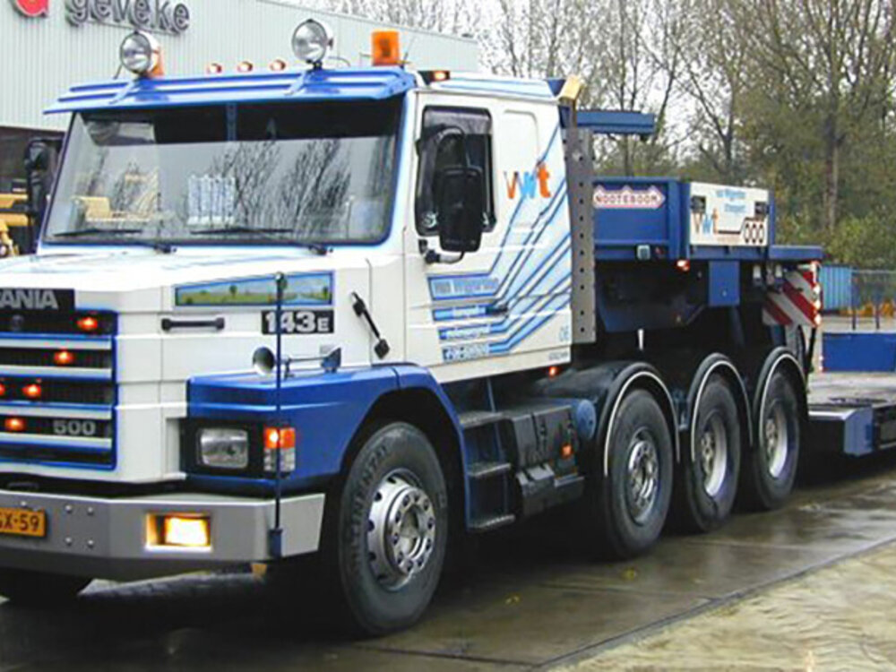 WSI WSI Scania 3-serie Torpedo 8x4 + 4-axle euro low loader VAN WIJGERDEN TRANSPORT