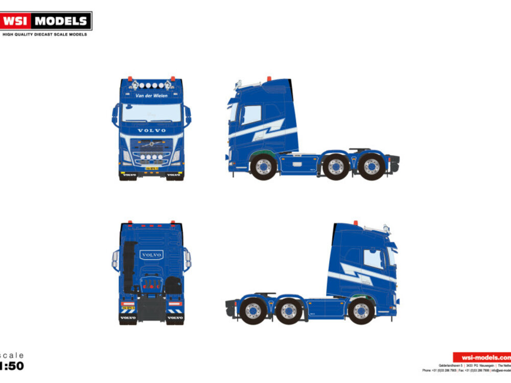 WSI WSI Volvo FH4 Globetrotter 6x2 twin steer V.O.F. VAN DER WIELEN