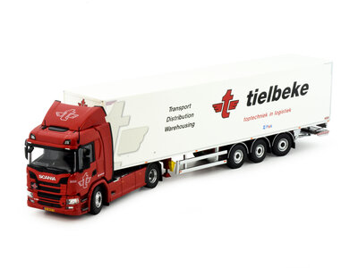 Tekno Tekno Scania Next Gen G370 4x2 with 3-axle box trailer TIELBEKE